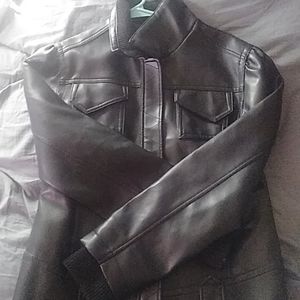 Woman's Black leather Jacket
